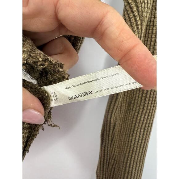 Free People Olive Waffle Knit Top - Picture 5 of 7